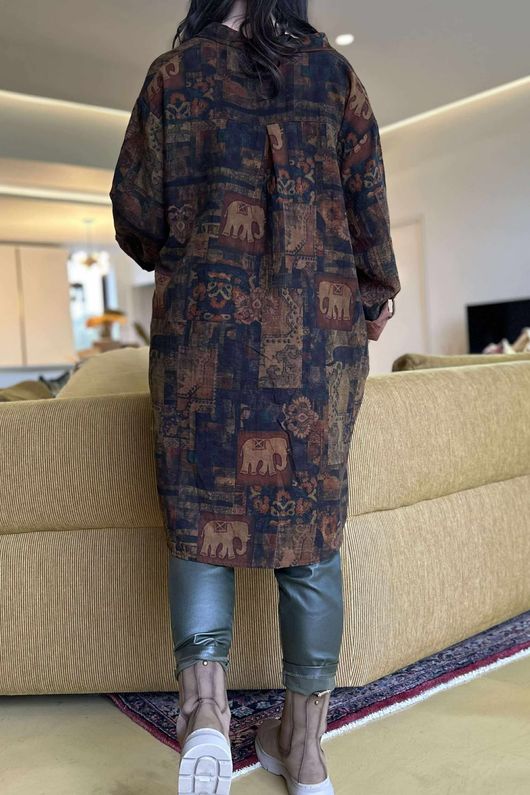 Shangri-La Longline Pocketed Shirt Jacket 1 /30 =